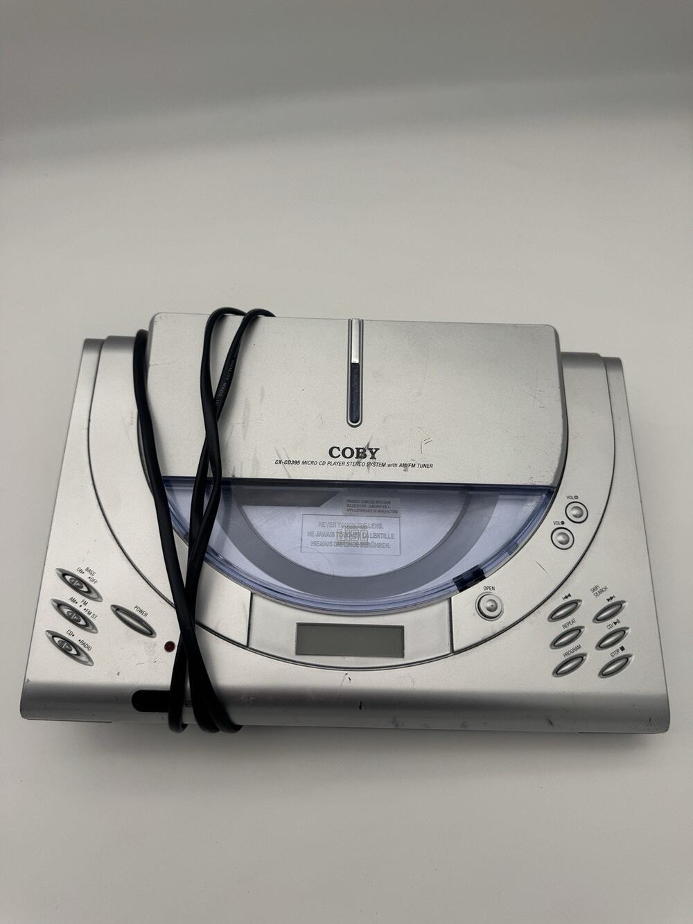 Coby CX-CD 395 AM/FM CD Player No Speakers No Remote No Accessories - Untested